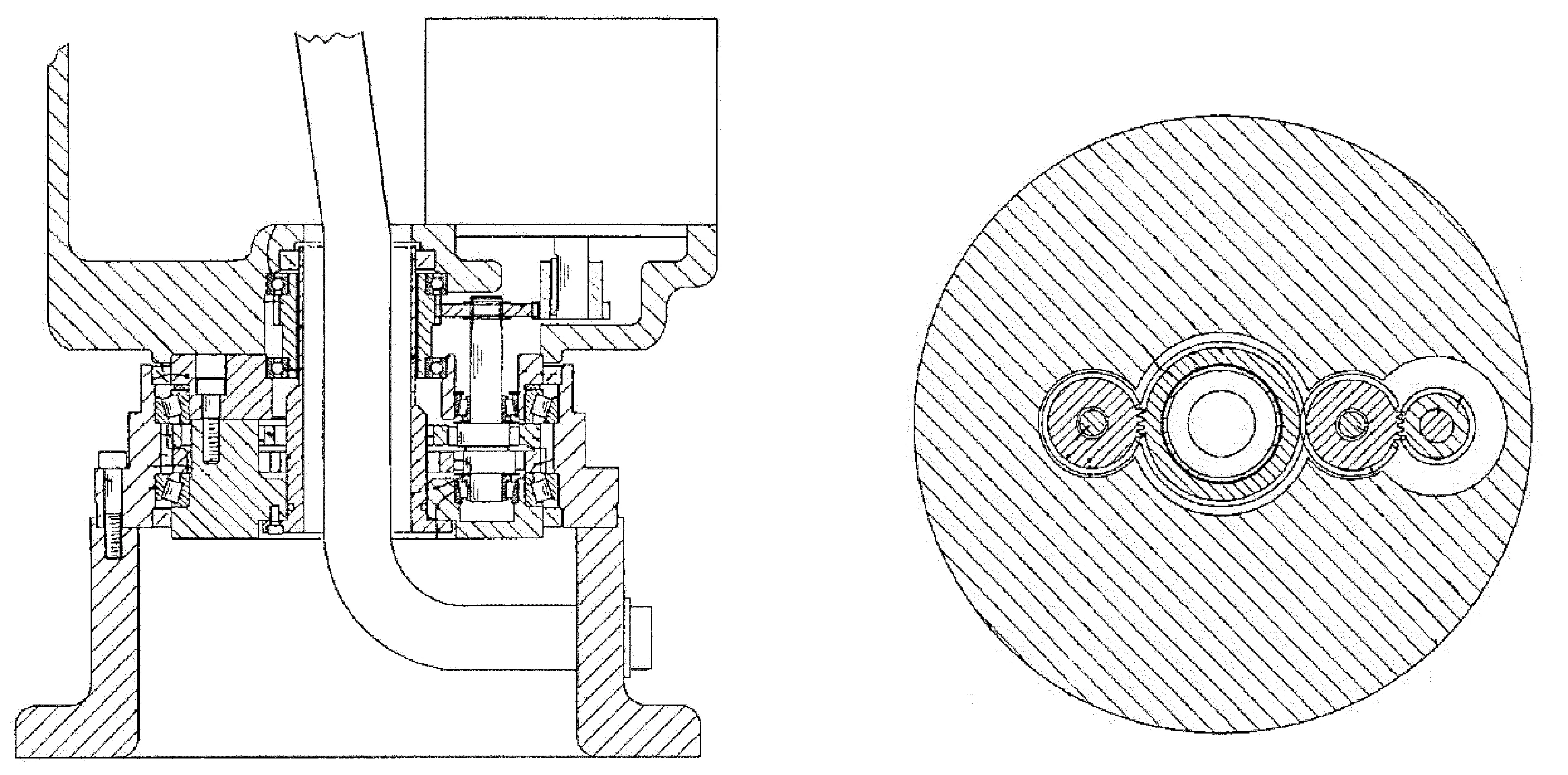 ECCENTRIC ORBITING TYPE REDUCTION GEAR