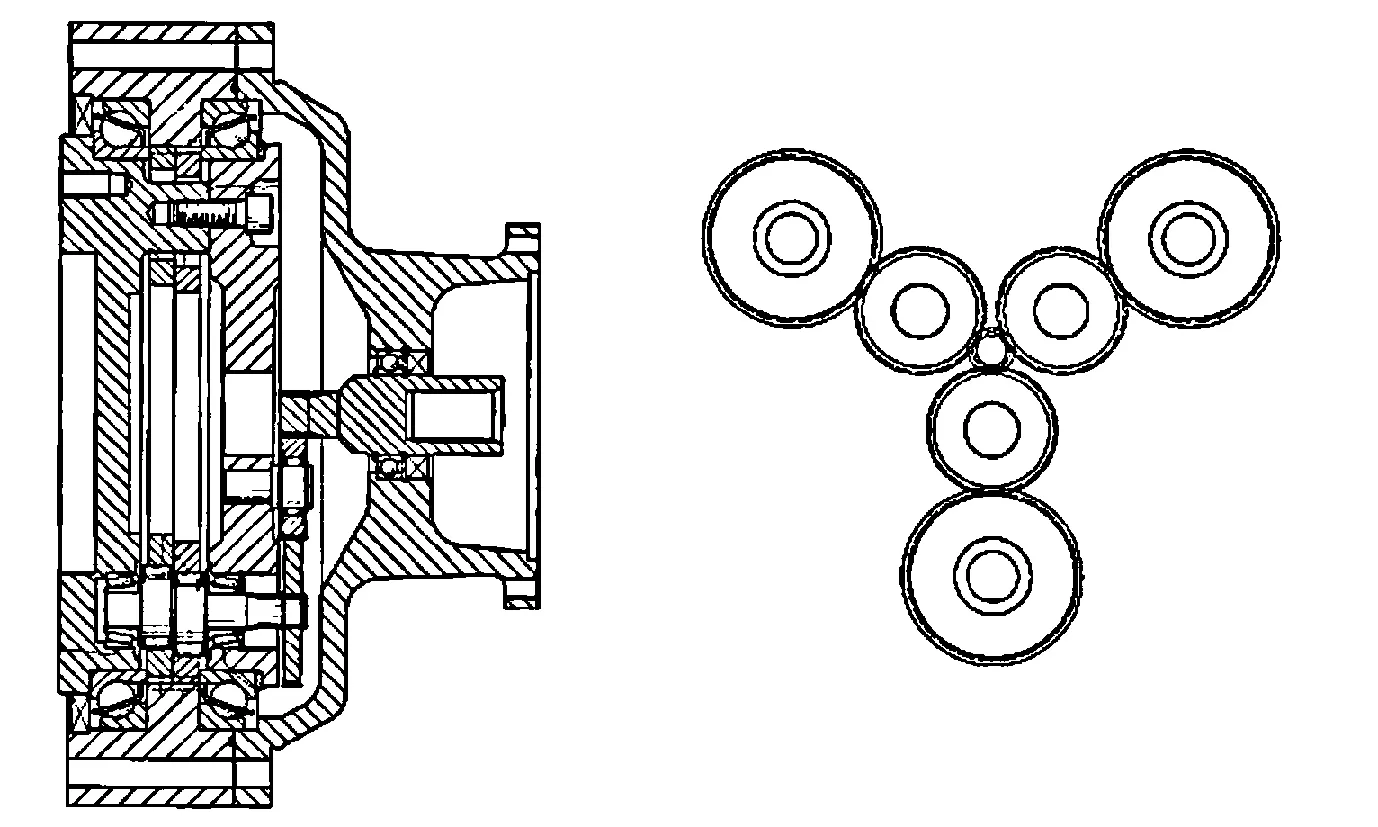 アイドラギヤ入力機構による減速機の高剛性化特許