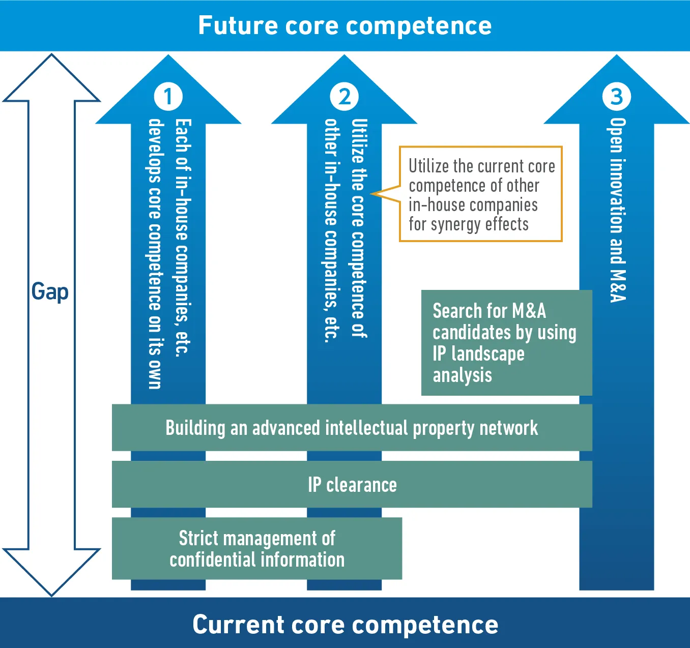 Activities Related to Intellectual Property Strategies Aimed at Acquiring the Future Core Competence