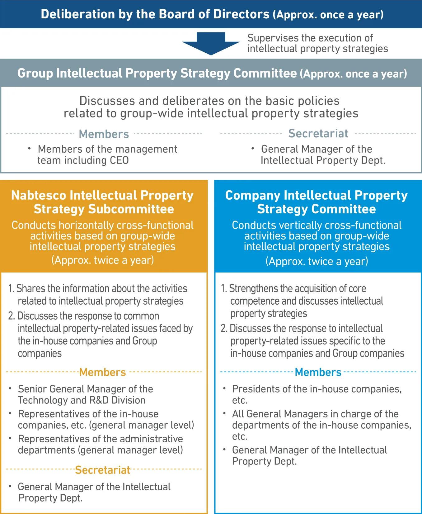 Implementation and Oversight Structure for Implement Intellectual Property Strategies